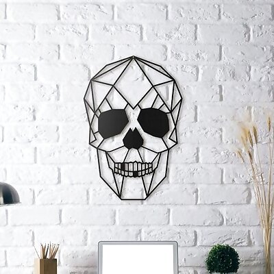 Skull Wall Sculpture 2D