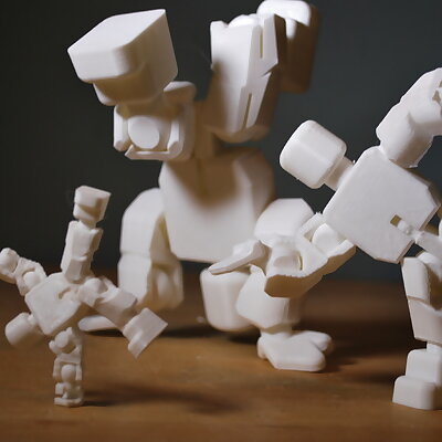 Action Figure  Open Source  snaps together  prints without support