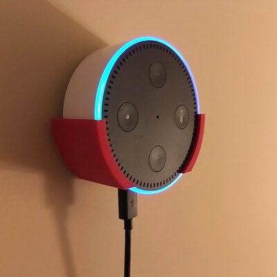 Snap fit Amazon Echo Dot wall mount