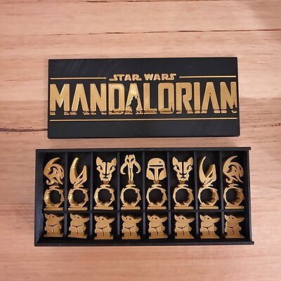 Mandalorian Chess Set and display box