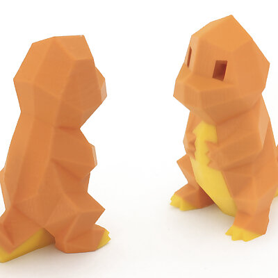 LowPoly Charmander  Multi and Dual Extrusion version
