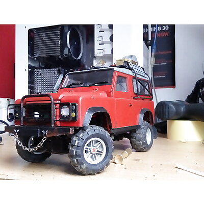 Fully 3D printable Land Rover DefenderGelandeD90 body