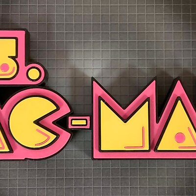 Ms PacMan 3D Logo