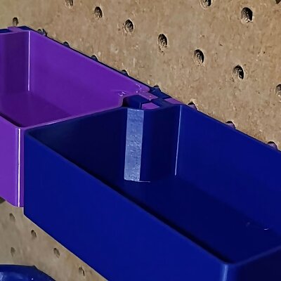 Modular storage bins system for pegboard