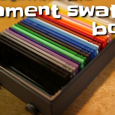 Customizable Filament Swatch box Filament tests filament swatches