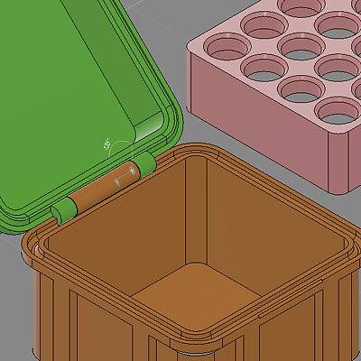 AAA Battery Storage Box with separate inlay