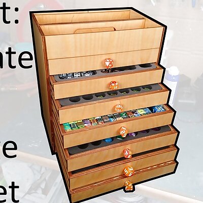 Dice Storage Drawer Cabinet