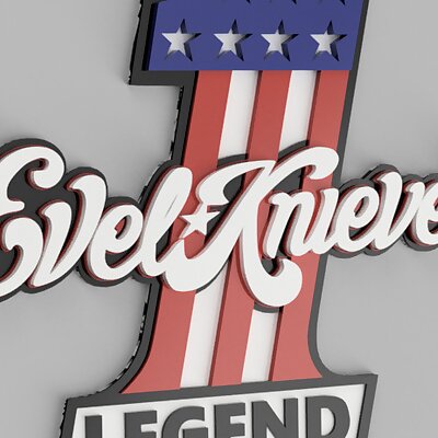 Evel Knievel 3D Logo
