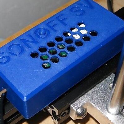 Sonoff SV case with button and honeycomb holes