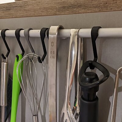 Kitchen tools organizer with hooks