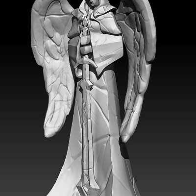Angel statue with a sword