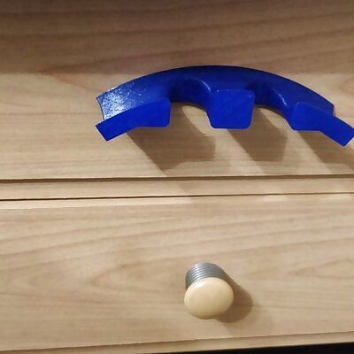 Headphone hanger drawer knob