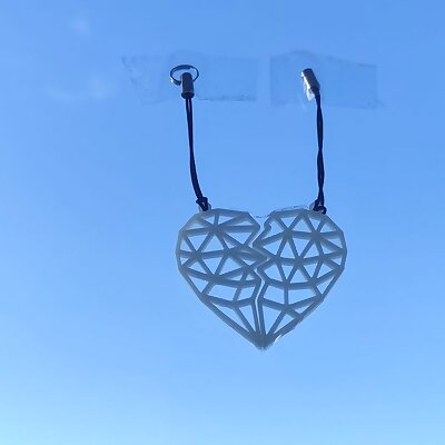 heart pendant for couples