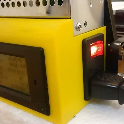 Anet A8 power supply cover with LCD power meter and switch