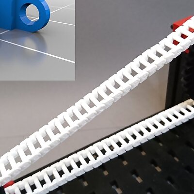 fischertechnik compatible parametric print in place gear chain