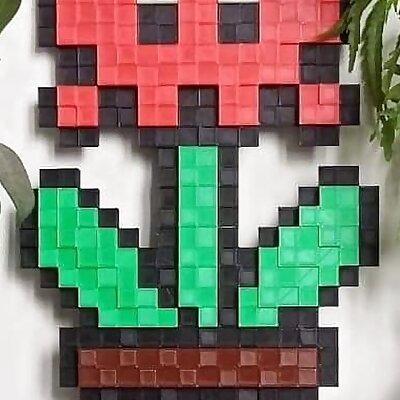 Space Invaders Pixel Flower
