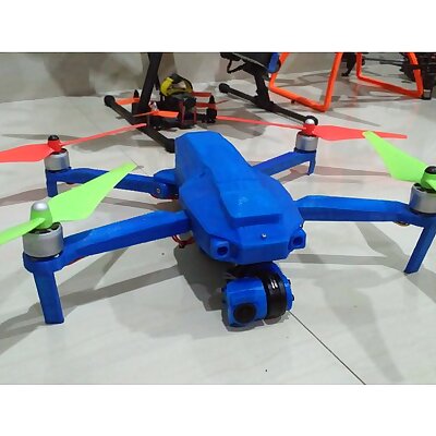Foldable drone frame wider body higher ground clearencebottom access plate Remix