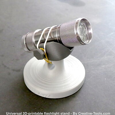 Universal 3Dprintable flashlight stand