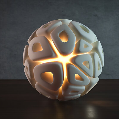 Generative design Voronoi sphere lamp LQ version