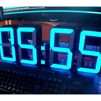 XL 7segments Digital ClockThermometer