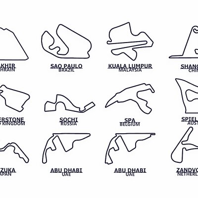 F1 Circuits with tags 37 Circuits