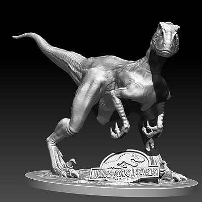 Jurassic Park Velociraptor statue