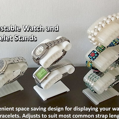 Watch and Bracelet Stand  Convenient  Adjustable  Space Saving