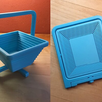 Collapsible Basketprint in place