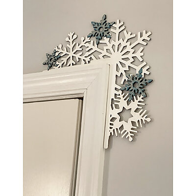 Christmas Decoration Door Corner snowflakes