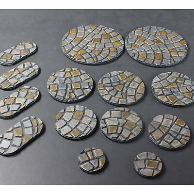 OpenForge Miniature Bases Cobble Round