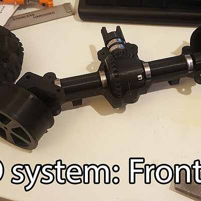 3D printed RC truck V3 Driven front axle