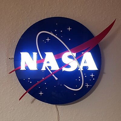 3D NASA Insignia  Logo  Sign   Lamp