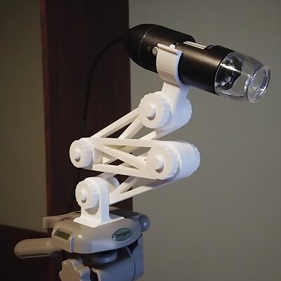 USB Microscope Mount With Zoom Knob  Fully 3d Printed
