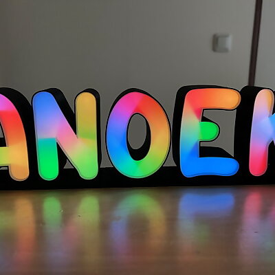 Glowing WLED or LED all alphabet letters and all numbers 85 cm high