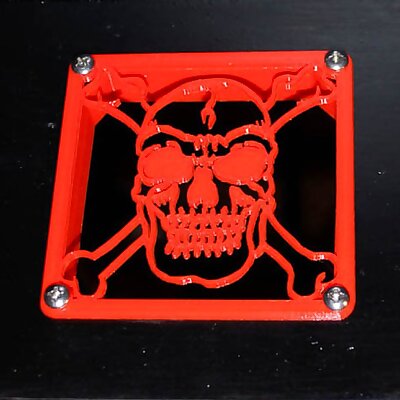 80mm Fan Skull Grill and Intake Flange