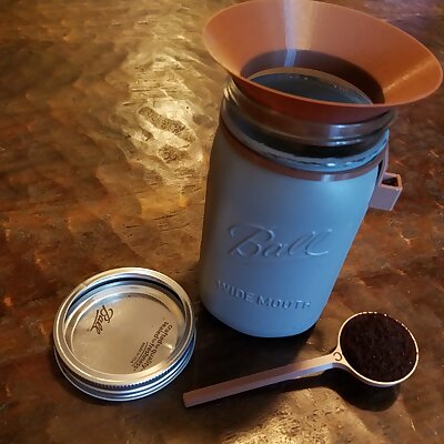 CWCDesigns Coffee scoop scoop holder and funnel for mason jar
