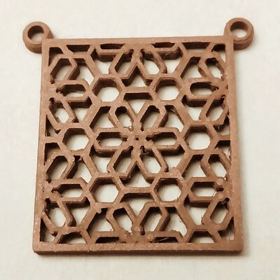MoroccanStyle Geometric Pattern Pendant