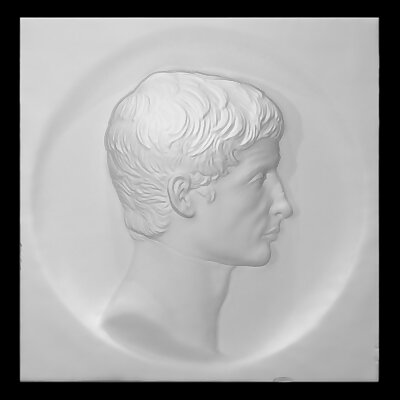 Relief head of Emperor Augustus