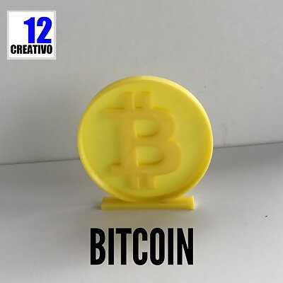 Bitcoin Crypto Currency Coin With Stand