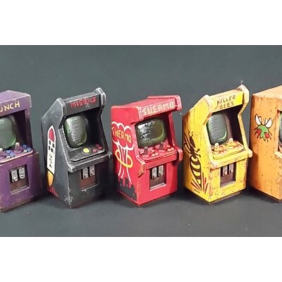 Arcade Game Cabinets 28mm Scale