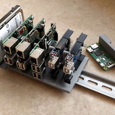 DIN Mounts Pi Arduino and disks