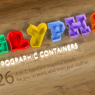 Typographic glyphs container collection