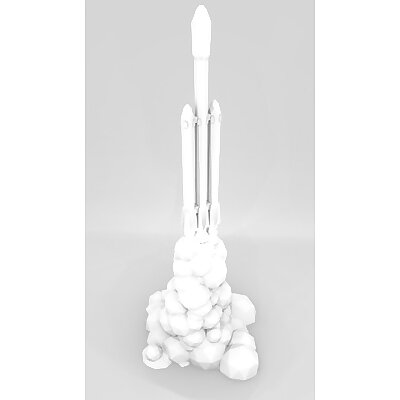 Low poly Falcon Heavy at launch