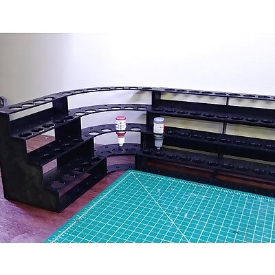 Modular Hobby Paint RackLarge Straight including large printer files