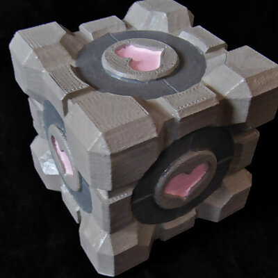 Portal Companion Cube derivative with hearts