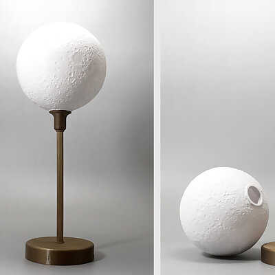Moon lamp with base