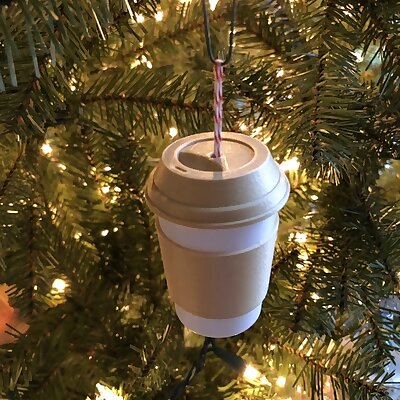 Coffee Cup Christmas Ornament
