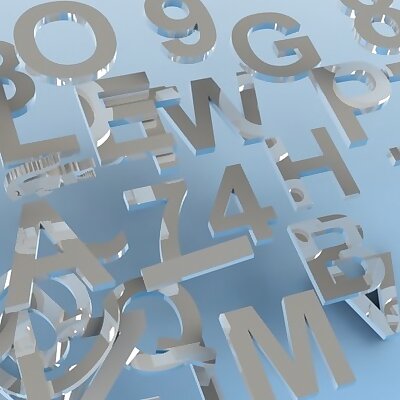 Letters Numbers  Symbols OH MY! 100mm tall Arial Bold by 10mm Thick