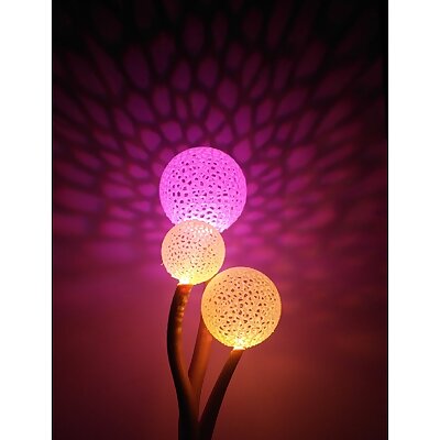 Voronoi blowball Flower  Lighted Decoration