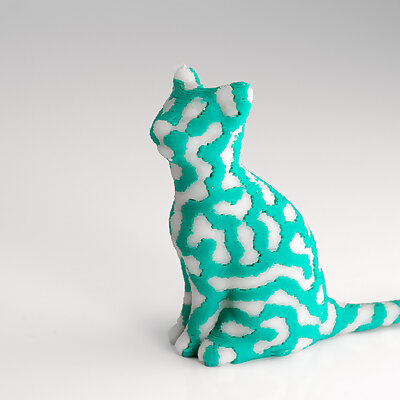 2color standing cat